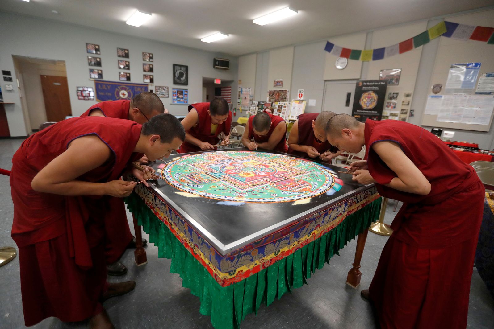 Painstakingly created, then swept away: Tibetan monks' sand mandala at Lily Dale